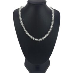 Bergkristall Halskette Damen 925 Silber – facettierte Edelstein Kette