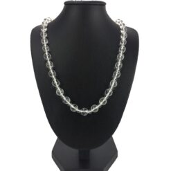 Bergkristall Halskette Damen 925 Silber – 4+8 mm facettiert 55 cm