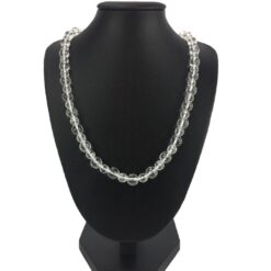 Bergkristall Halskette Damen 925 Silber – 6–8 mm facettiert 56 cm