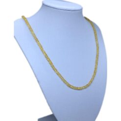 Citrin Halskette Damen – 4–4,5 mm facettiert 65,5 cm