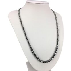 Hämatit Halskette Damen – 3–6 mm facettiert 54 cm