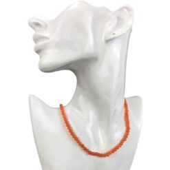 Karneol Herrenkette 5 mm glatt – Edelstein Halskette