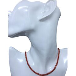 Karneol Herrenkette 4 mm facettiert – Edelstein Halskette