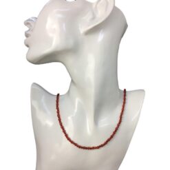 Karneol Herrenkette 3–4 mm facettiert – Edelstein Halskette