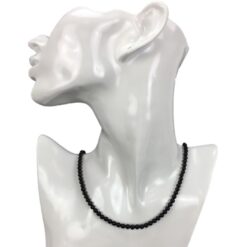 Onyx Herrenkette 4 mm glatt – Edelstein Halskette