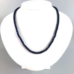 Saphir Halskette Damen 4–4,6 mm – Blauer Edelstein 102 ct