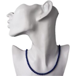 Lapislazuli Herrenkette 5 mm – Edelstein Halskette AAA