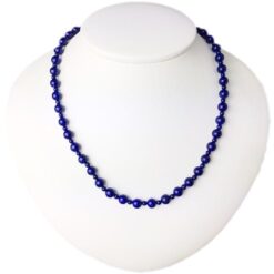Lapislazuli Halskette Damen 3–6 mm AAA – 925 Silber 60 cm
