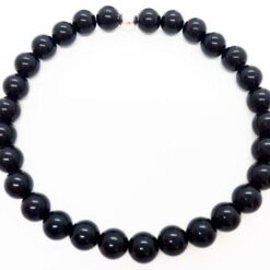 Onyx Armband Herren 6 mm – Edelstein Armband schwarz