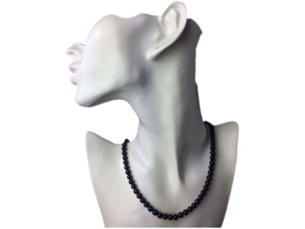 Onyx Herrenkette 6 mm glatt – Edelstein Halskette