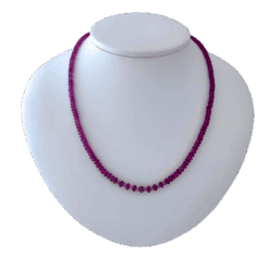 Alternative view of Turmalin Pink Halskette Damen 3,2–4,6 mm – Rubellit 49 ct