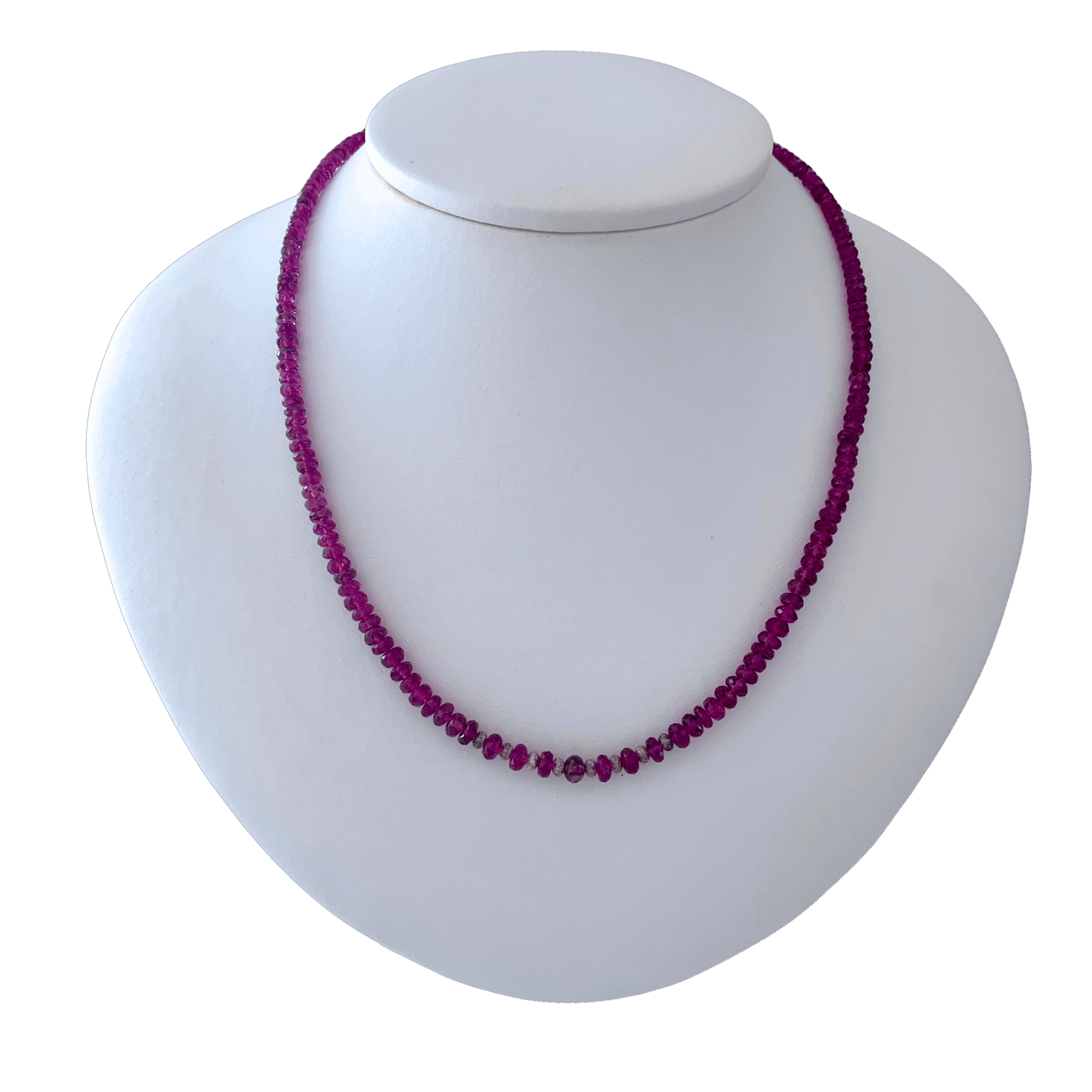 Turmalin Pink Halskette Damen 3,2–4,6 mm – Rubellit 49 ct – Bild 2
