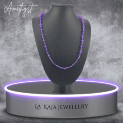 Amethyst Halskette Damen – Edelstein Kette mit 925 Silber