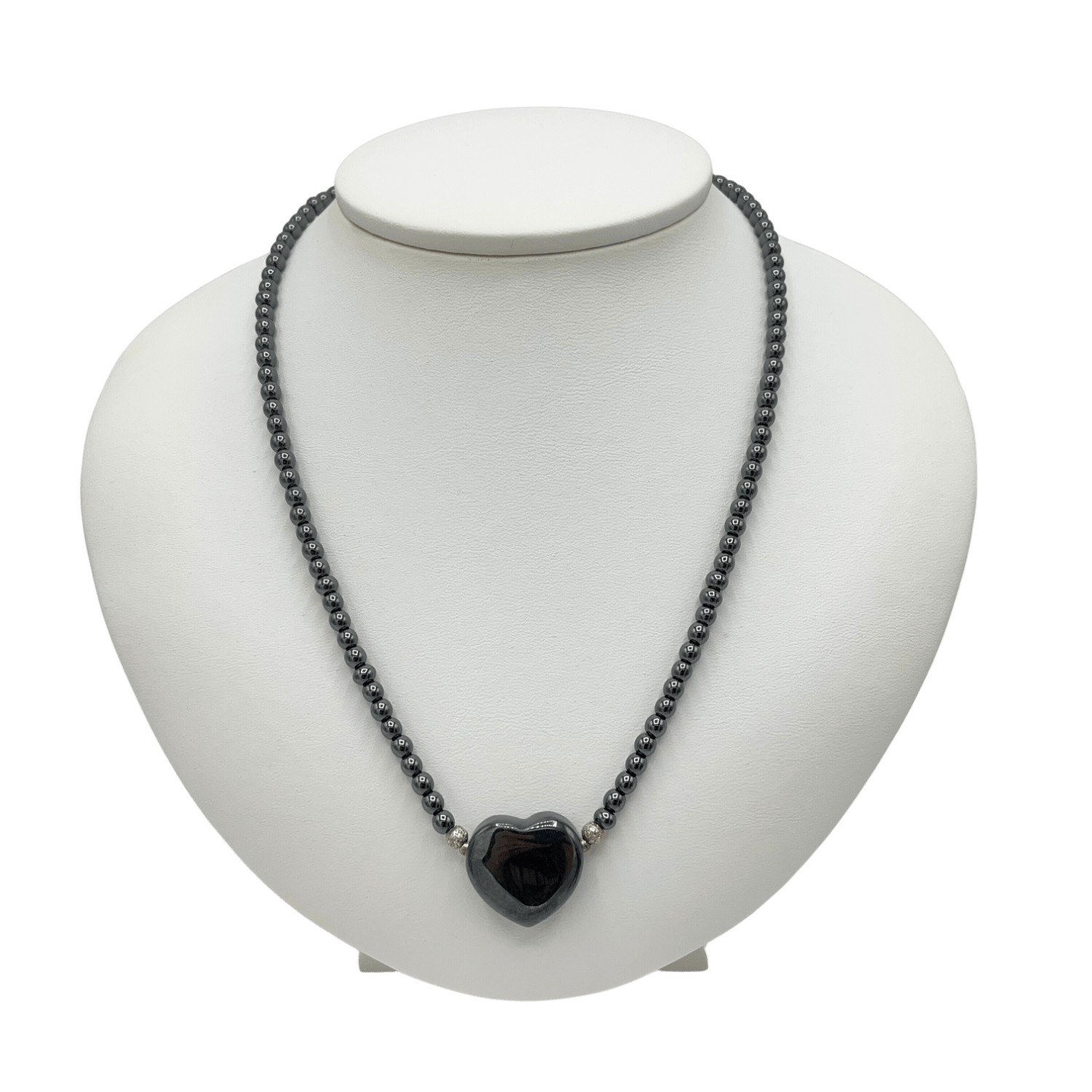 Hämatit Halskette Damen Herz – 4 mm 925 Silber 44,5 cm – Bild 2
