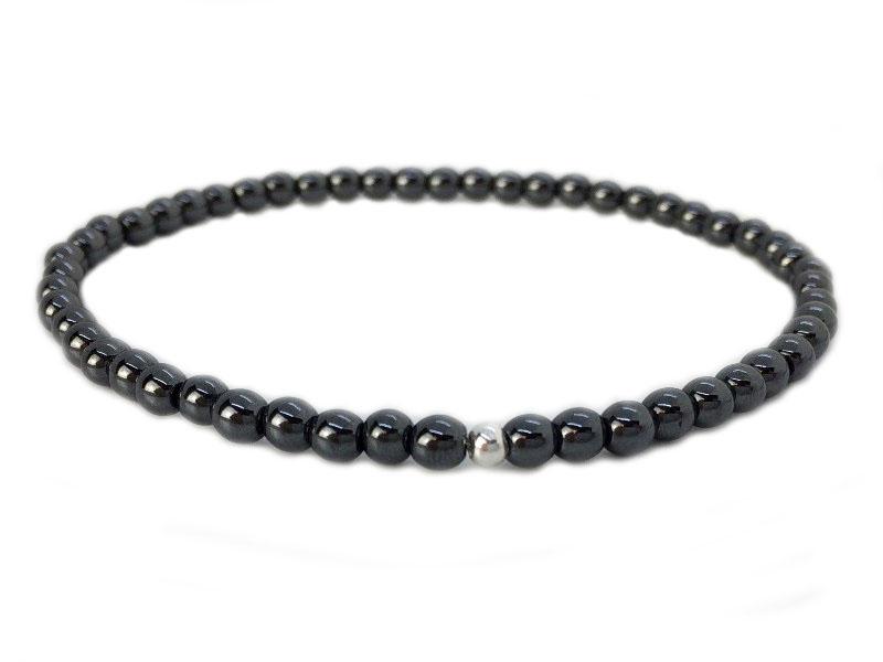 Hämatit Armband Herren 4 mm – Edelstein Armband