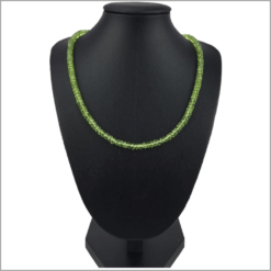 Peridot Halskette Damen 4,5 mm AA – 90 ct Edelstein 42,5 cm